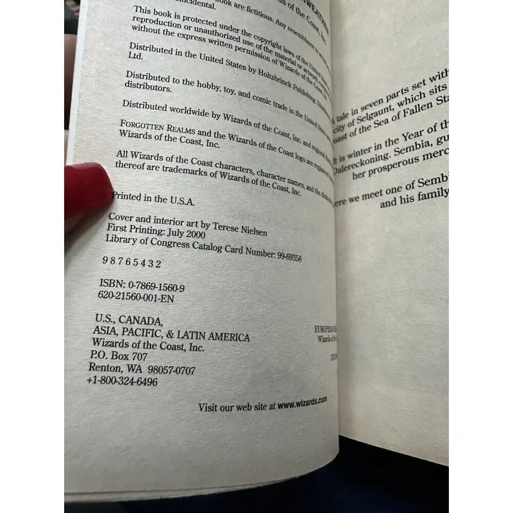Forgotten Realms The‎ Halls Of Stormweather Vintage PB